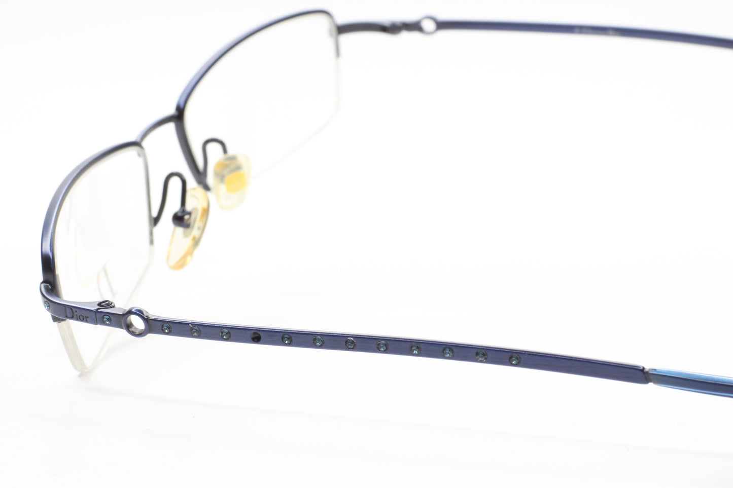 Christian Dior CD3627 HJ4 Blue Metal Semi-Rimless Italy Eyeglasses Optical Frames ABC Optical Eyeglasses