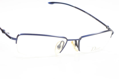 Christian Dior CD3627 HJ4 Blue Metal Semi-Rimless Italy Eyeglasses Optical Frames ABC Optical Eyeglasses