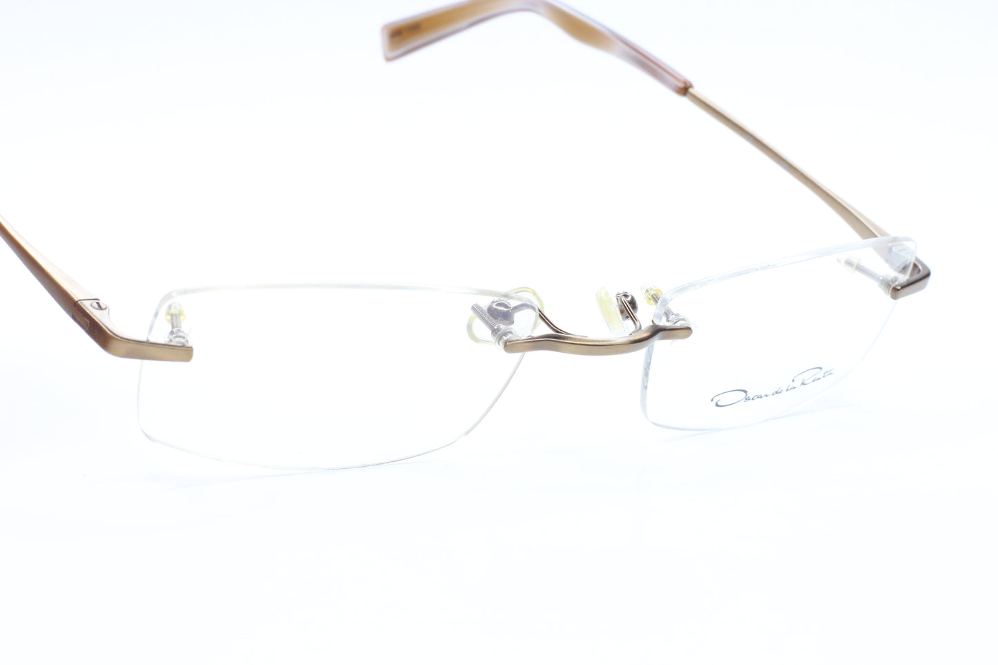 OSCAR DE LA RENTA OSL607 231 Brown Rimless Eyeglasses Optical Frames ABC Optical Eyeglasses