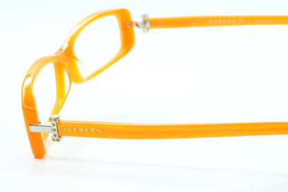 Iceberg IC03704 Orange Rectangle Acetate Fashion Italy Eyeglasses Optical Frames ABC Optical Eyeglasses