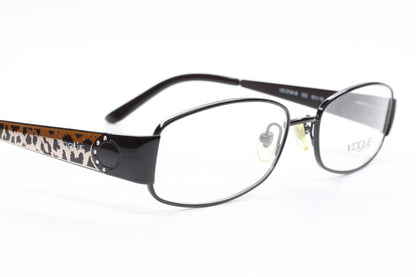 Vogue VO3745-B 352 Black/Silver Chip Style Paint Designer Eyeglasses Optical Frames ABC Optical Eyeglasses