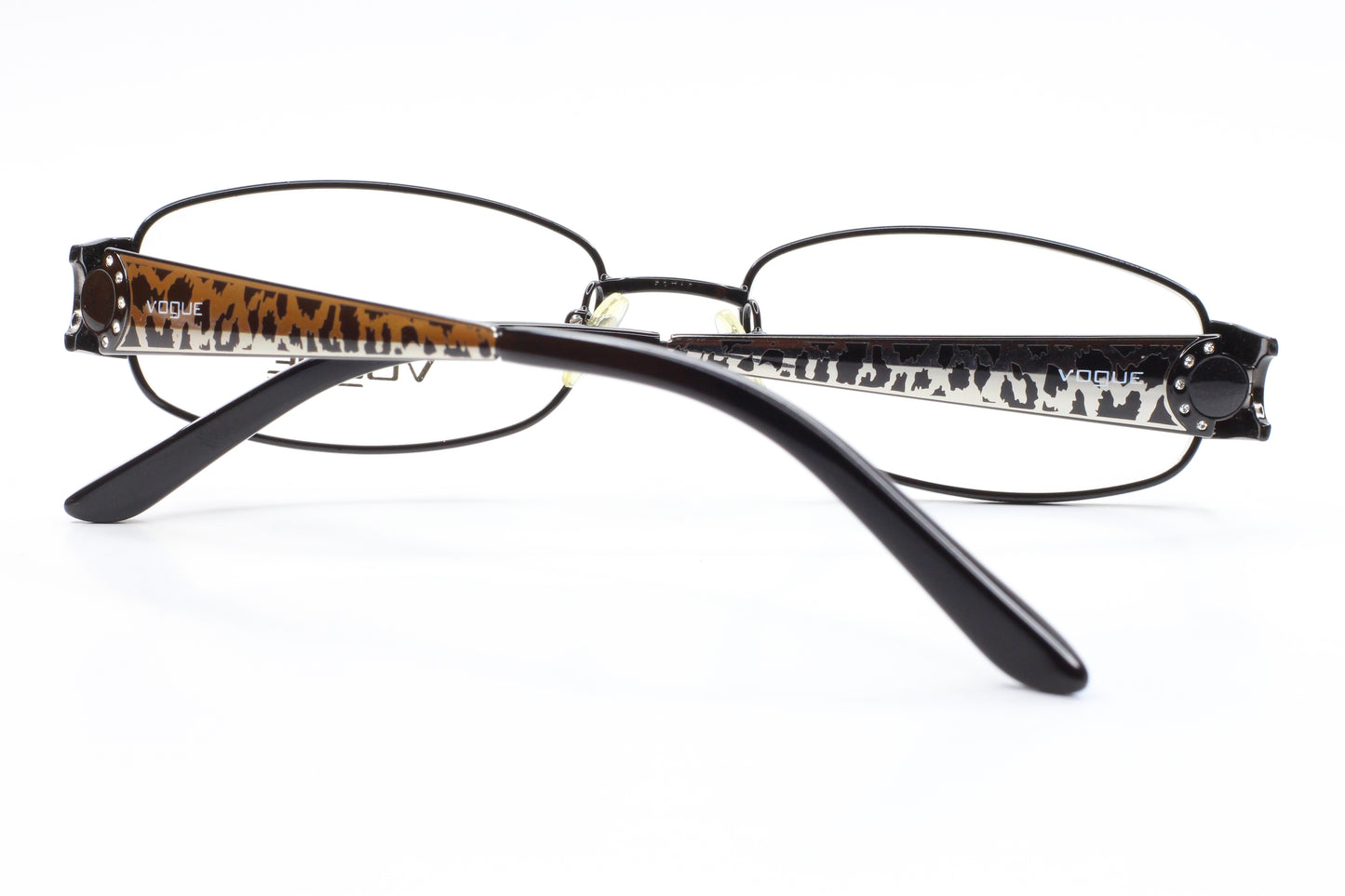 Vogue VO3745-B 352 Black/Silver Chip Style Paint Designer Eyeglasses Optical Frames ABC Optical Eyeglasses