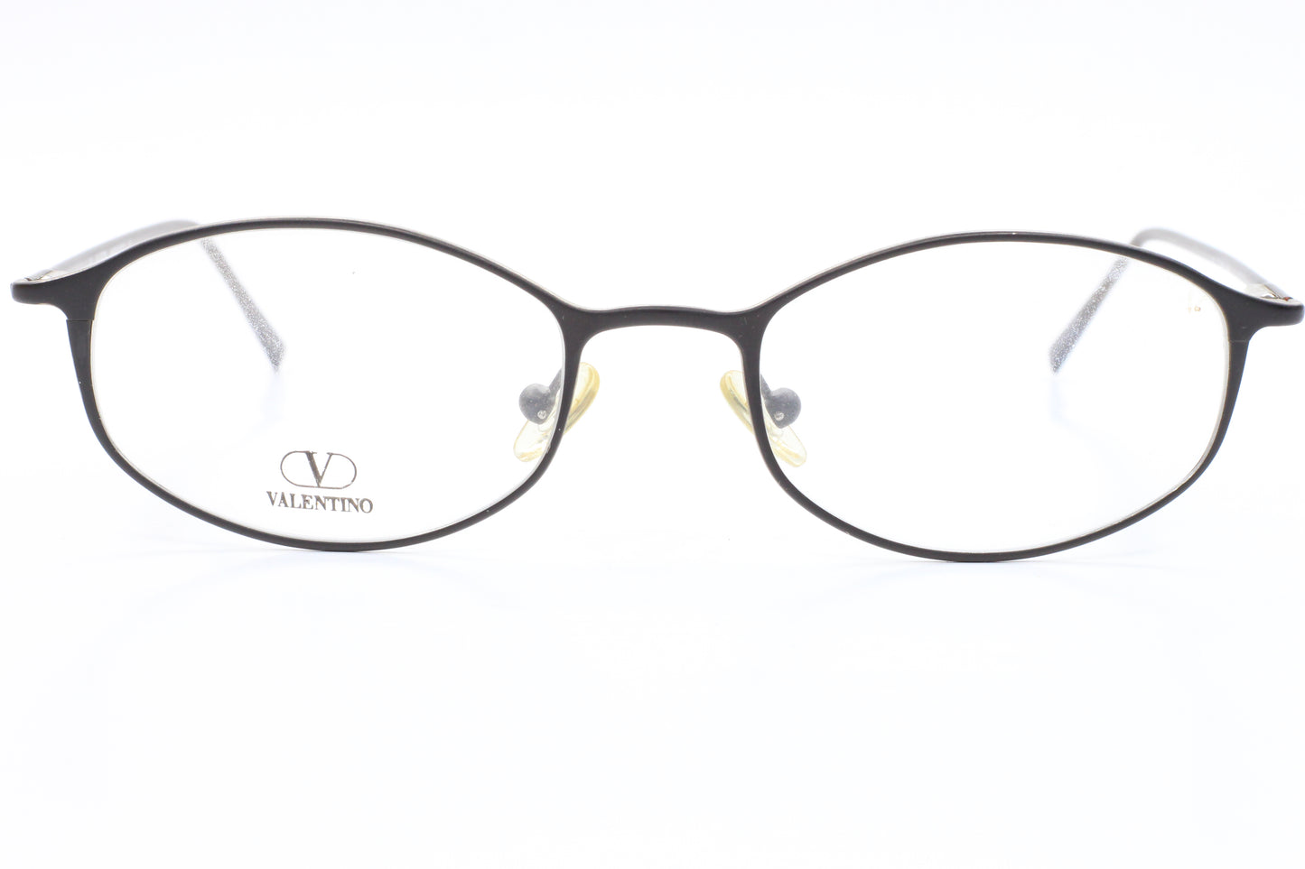 Valentino VA1096 Matte Black Silver Metal Frame Made Italy Designer Eyeglasses 50-19-140 Black Metal Optical Frames ABC Optical Eyeglasses