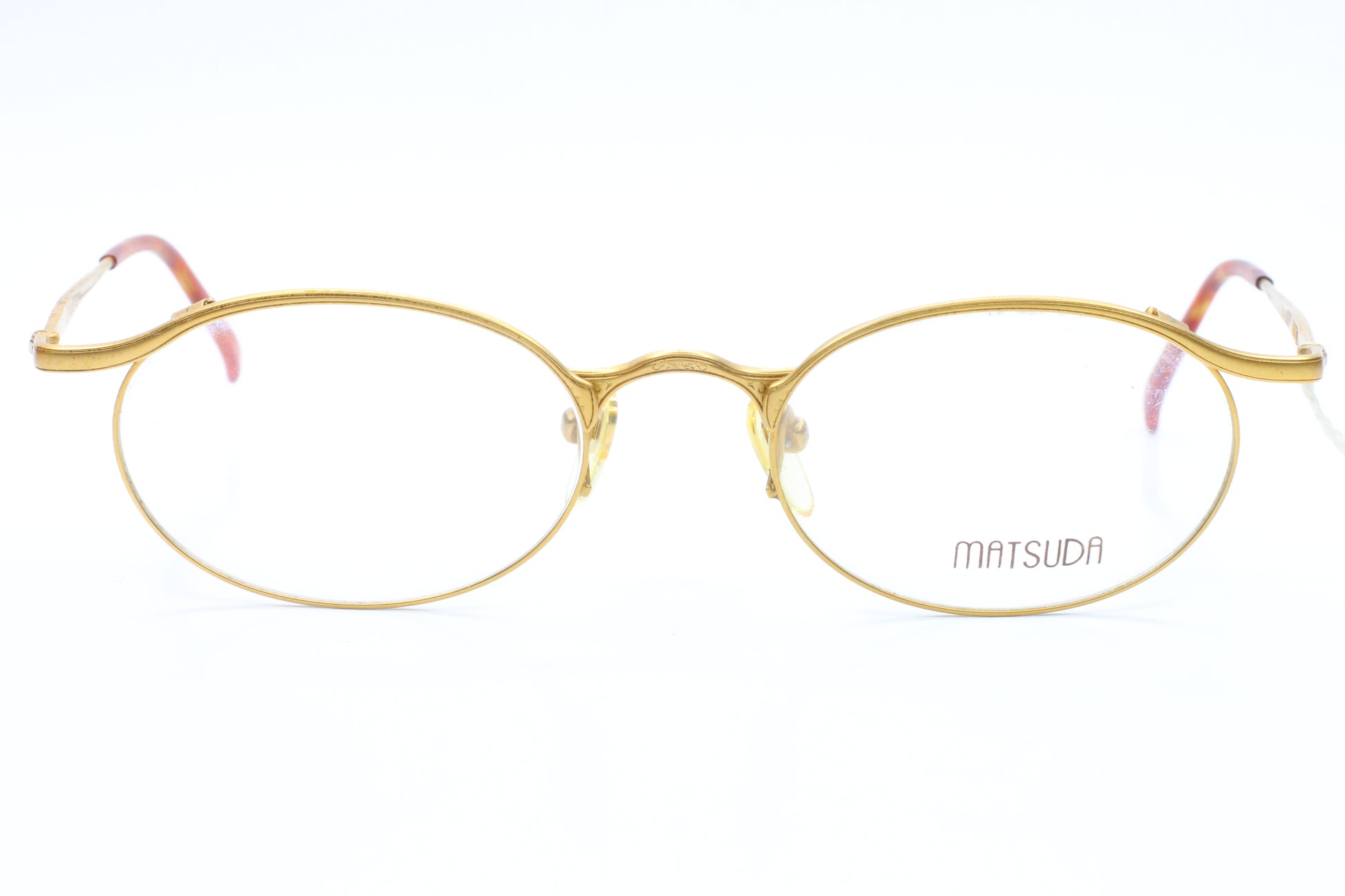 Matsuda M. 2845 Original VINTAGE C. GP, Gold Japan Eyeglasses 50-19-135 Gold Metal Optical Frames ABC Optical Eyeglasses