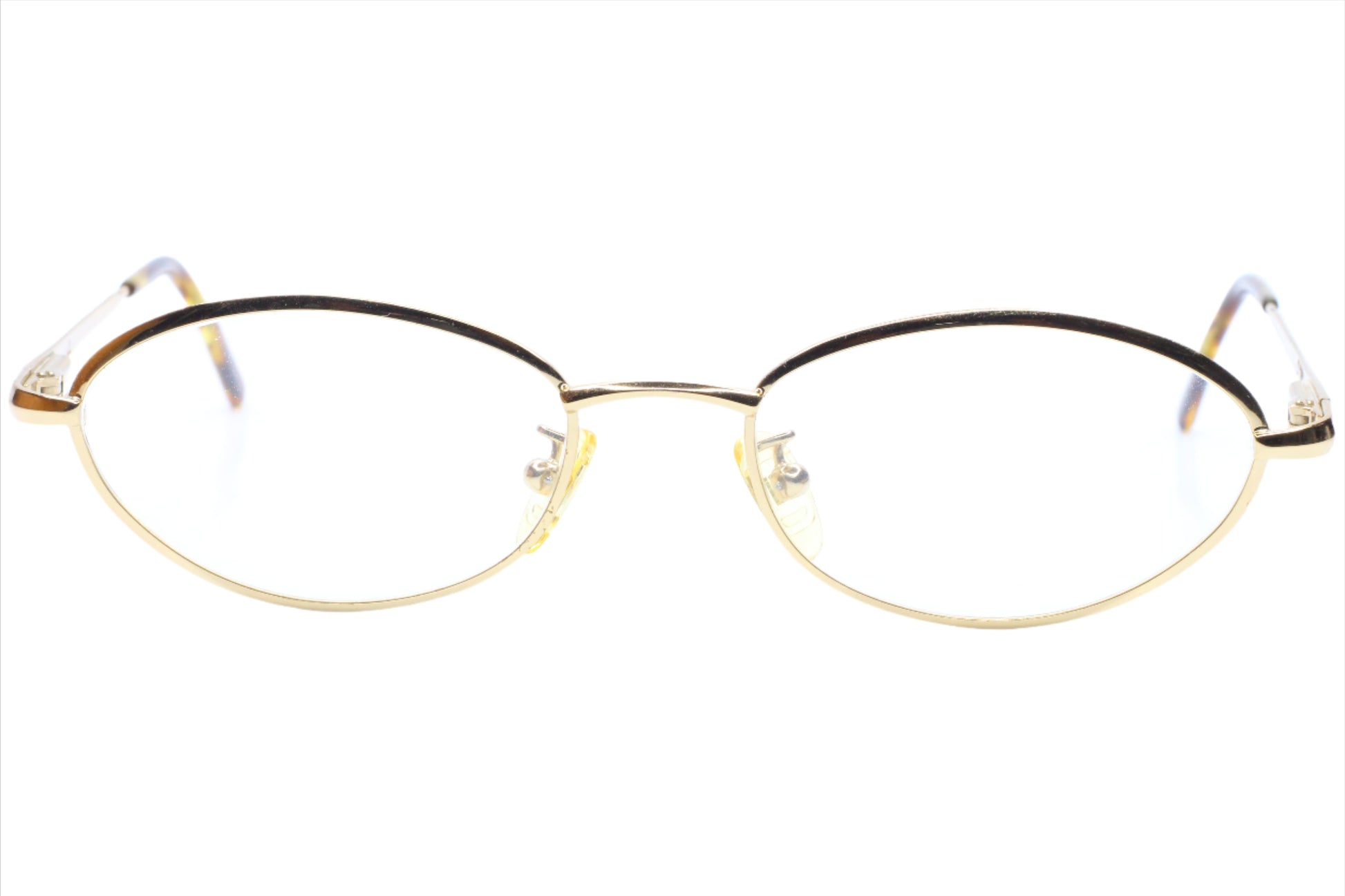 Fendi FF76 Golden Glimmer Vintage Luxury Italy Eyeglasses 52-18-135 Gold Metal Optical Frames ABC Optical Eyeglasses