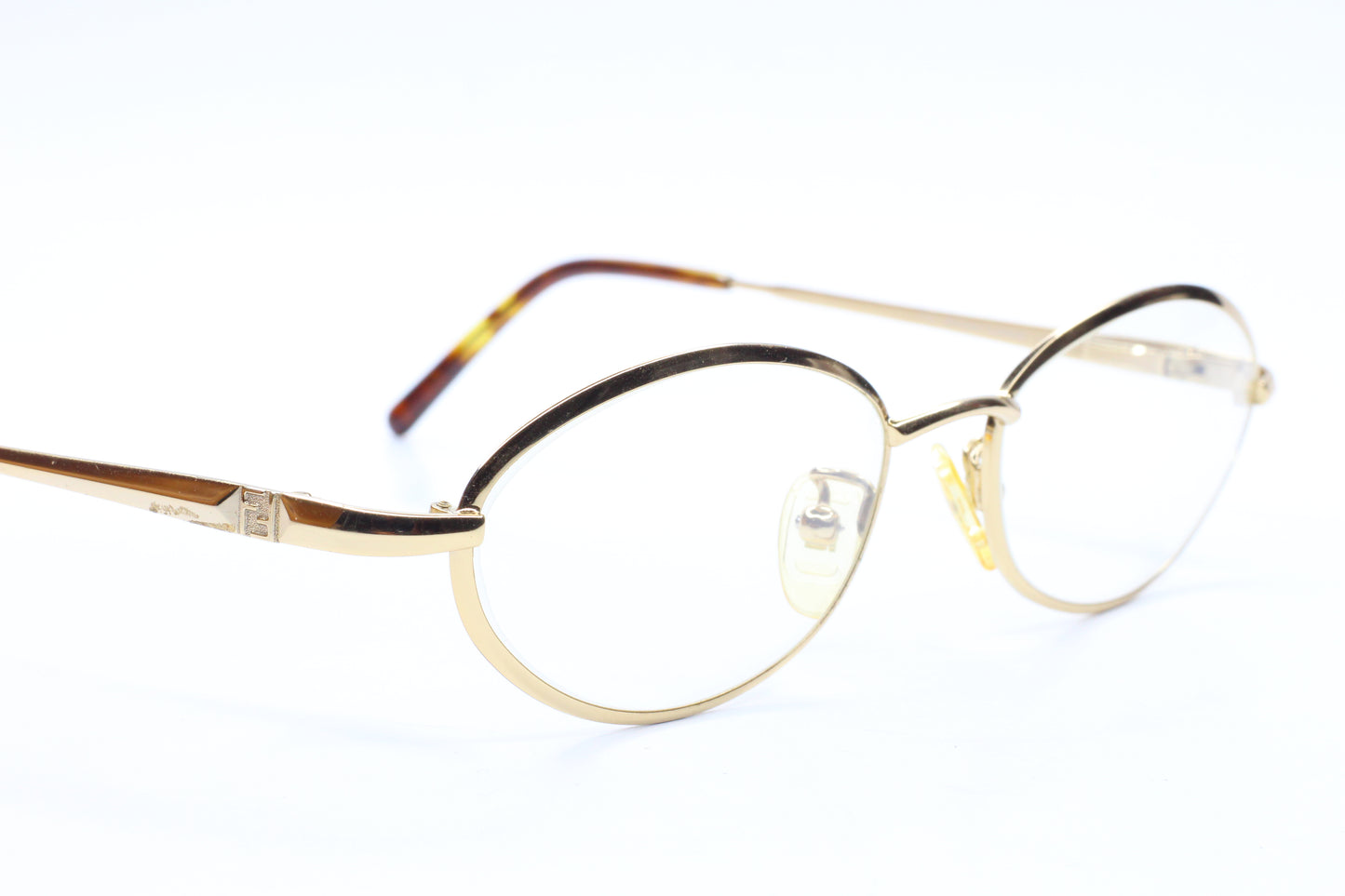 Fendi FF76 Golden Glimmer Vintage Luxury Italy Eyeglasses Optical Frames ABC Optical Eyeglasses