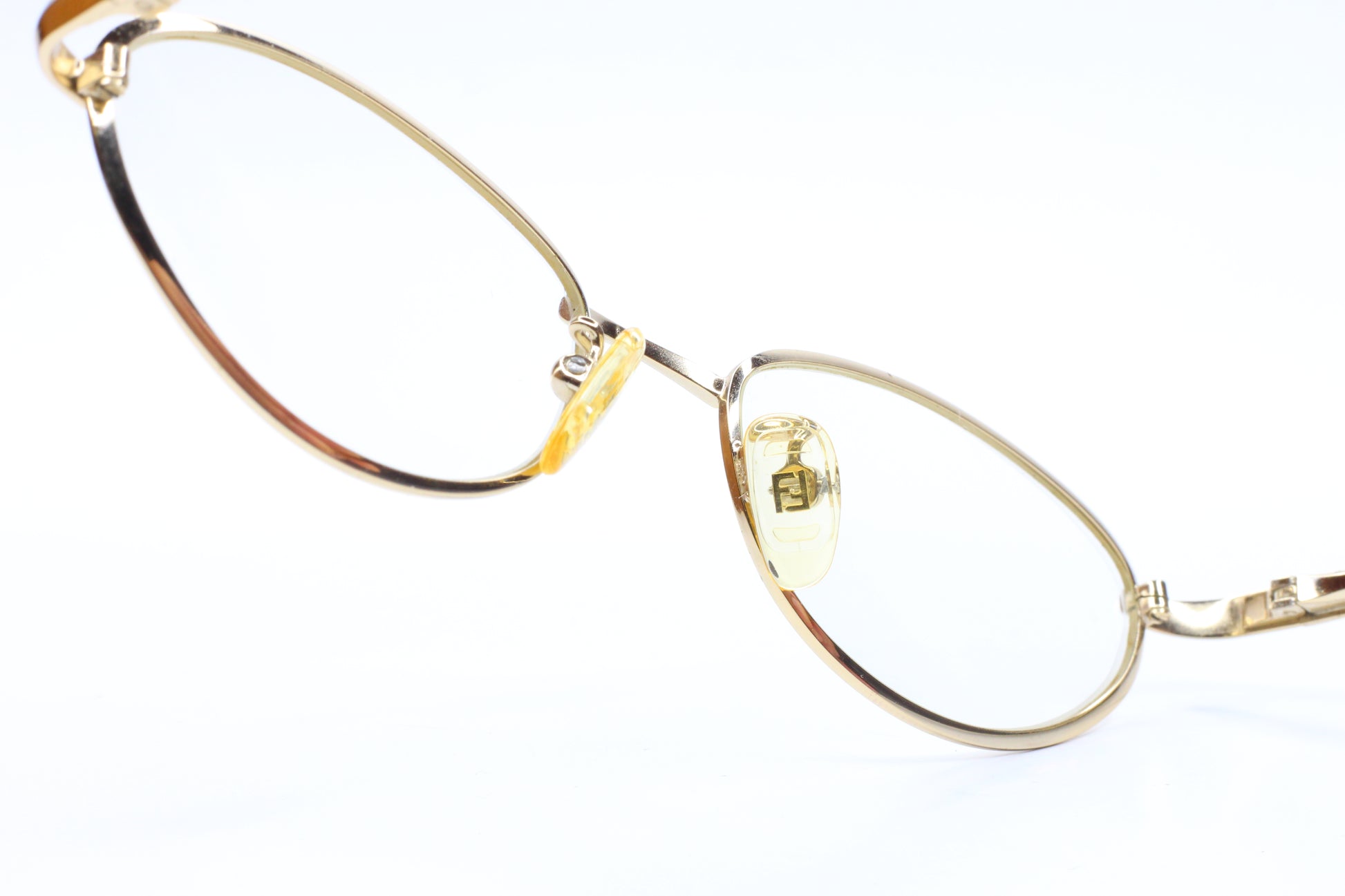 Fendi FF76 Golden Glimmer Vintage Luxury Italy Eyeglasses Optical Frames ABC Optical Eyeglasses