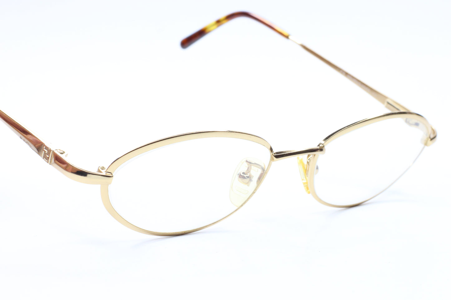 Fendi FF76 Golden Glimmer Vintage Luxury Italy Eyeglasses Optical Frames ABC Optical Eyeglasses