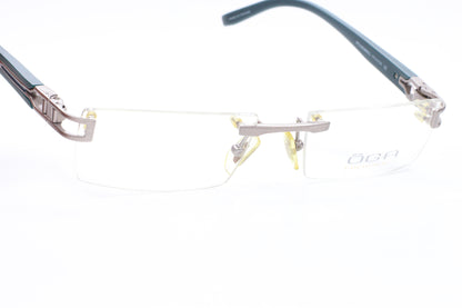 Morel OGA 6905O GB011 Silver/Dark Teal Rimless Frame France Eyeglasses Optical Frames ABC Optical Eyeglasses