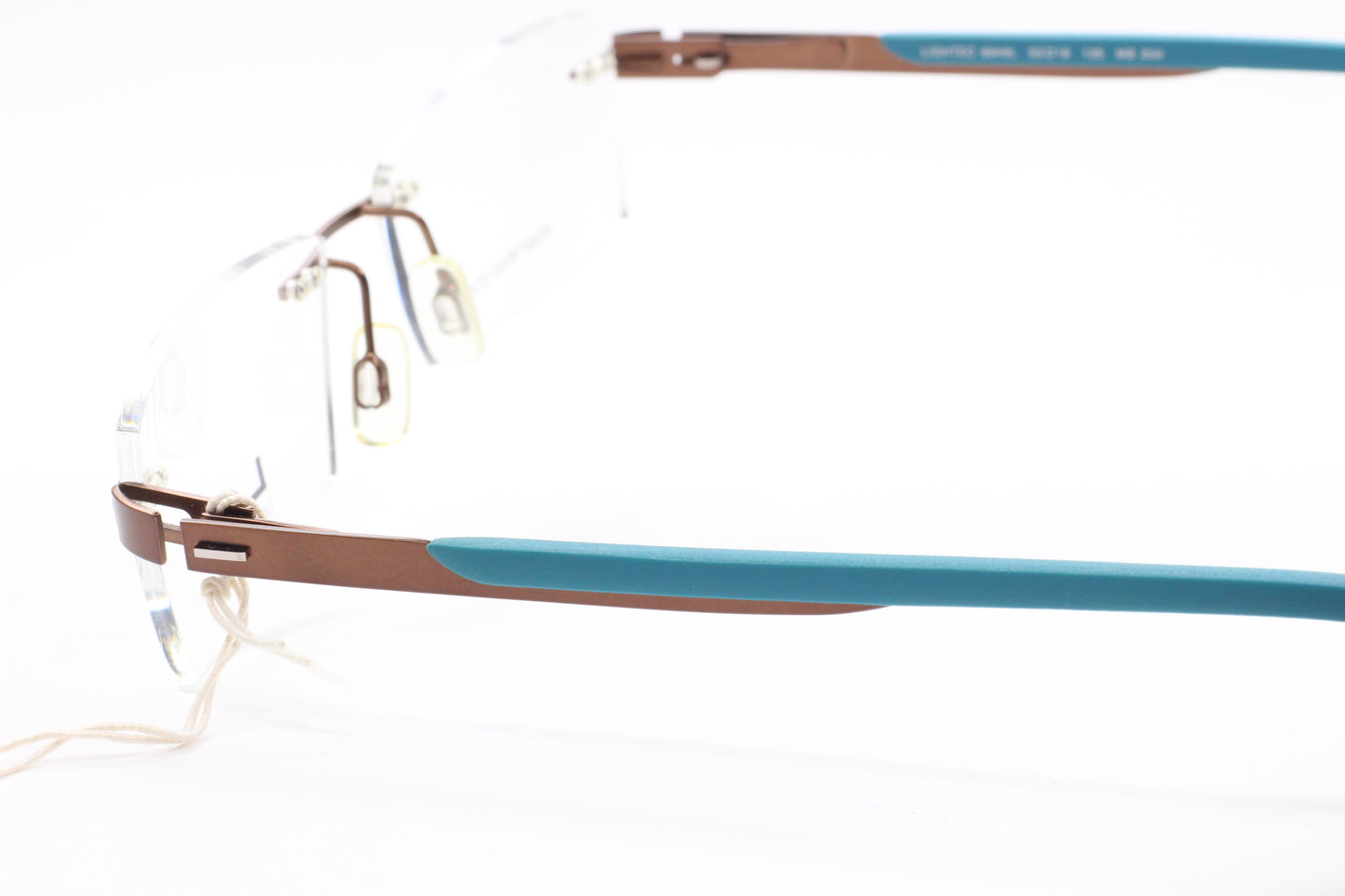 Lightec 6849L MB 200 Morel France Bronze Blue Rimless Eyeglasses Optical Frames ABC Optical Eyeglasses