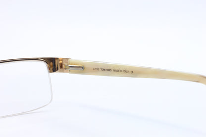 Tom Ford TF5112 028 Gold Groove Brown Luxury Italy Eyeglasses. Optical Frames ABC Optical Eyeglasses