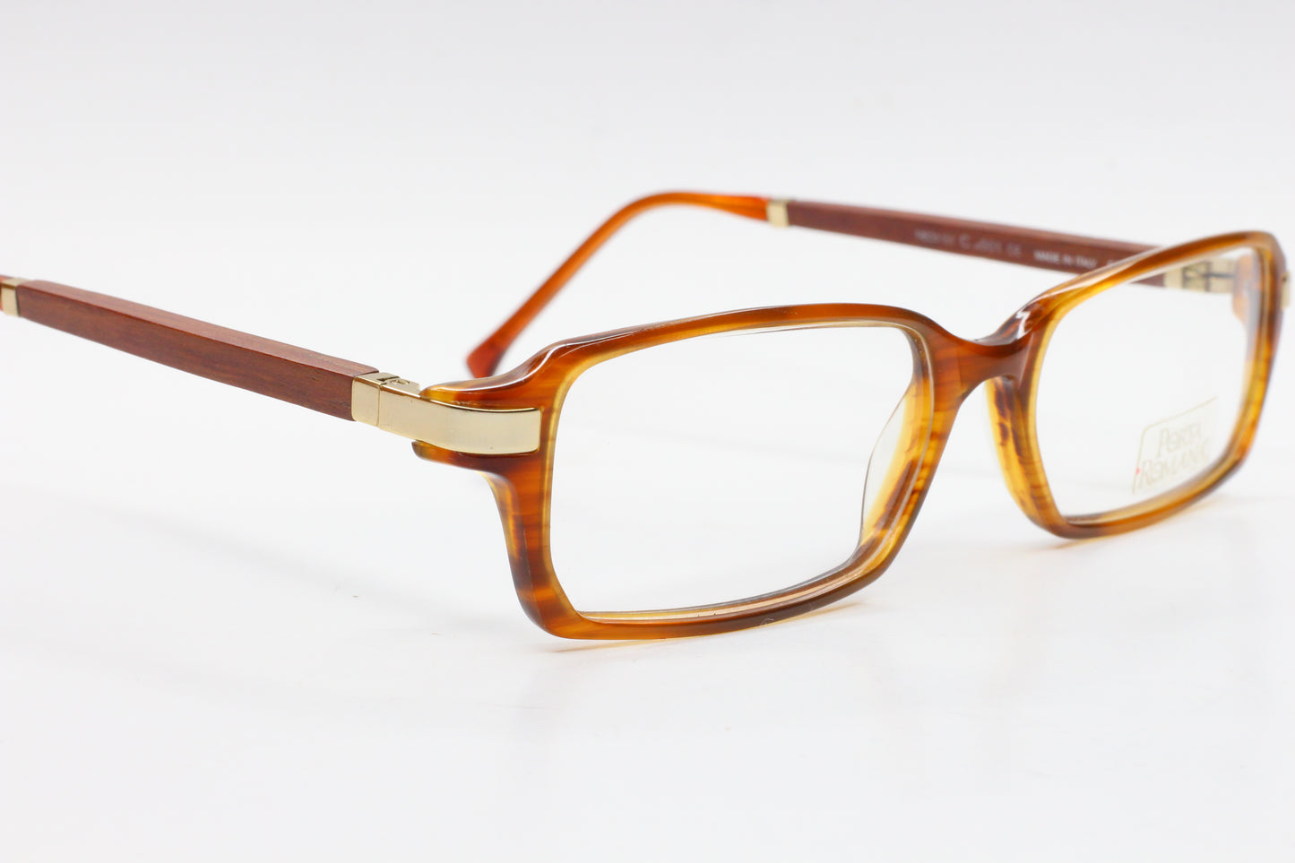 Porta Romana NEOS161 C.a501 A102 Havana Brown Wood Italy Eyeglasses Optical Frames ABC Optical Eyeglasses