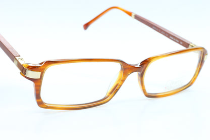 Porta Romana NEOS161 C.a501 A102 Havana Brown Wood Italy Eyeglasses Optical Frames ABC Optical Eyeglasses