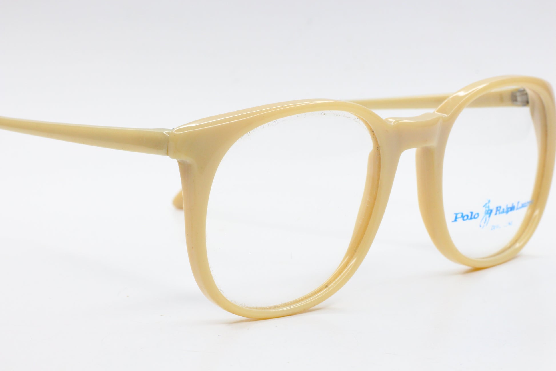 Vintage RALPH LAUREN POLO 25 FLEX Eyeglasses Plastic Beige Retro 1980's NEW Optical Frames ABC Optical Eyeglasses