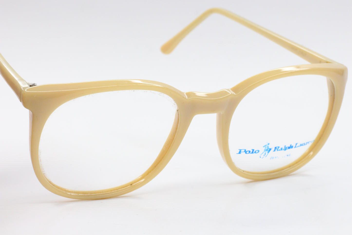 Vintage RALPH LAUREN POLO 25 FLEX Eyeglasses Plastic Beige Retro 1980's NEW Optical Frames ABC Optical Eyeglasses