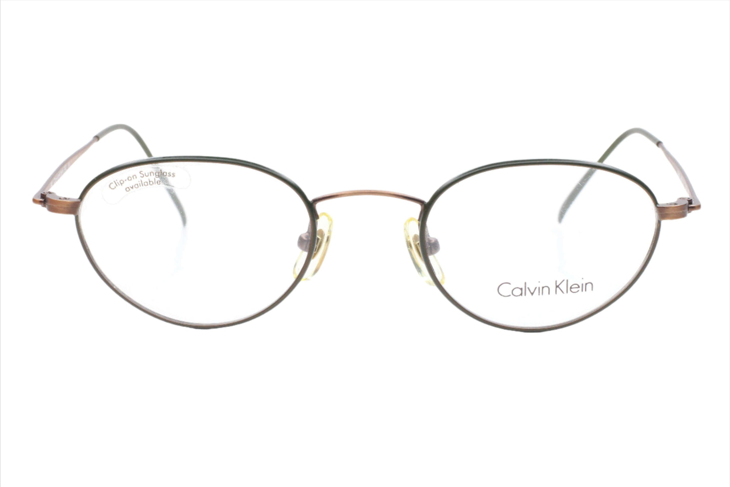 Calvin Klein 342 584 Antique Green Bronze Frame Japan Rare Eyeglasses 46-20-140 Green Bronze Metal Optical Frames ABC Optical Eyeglasses