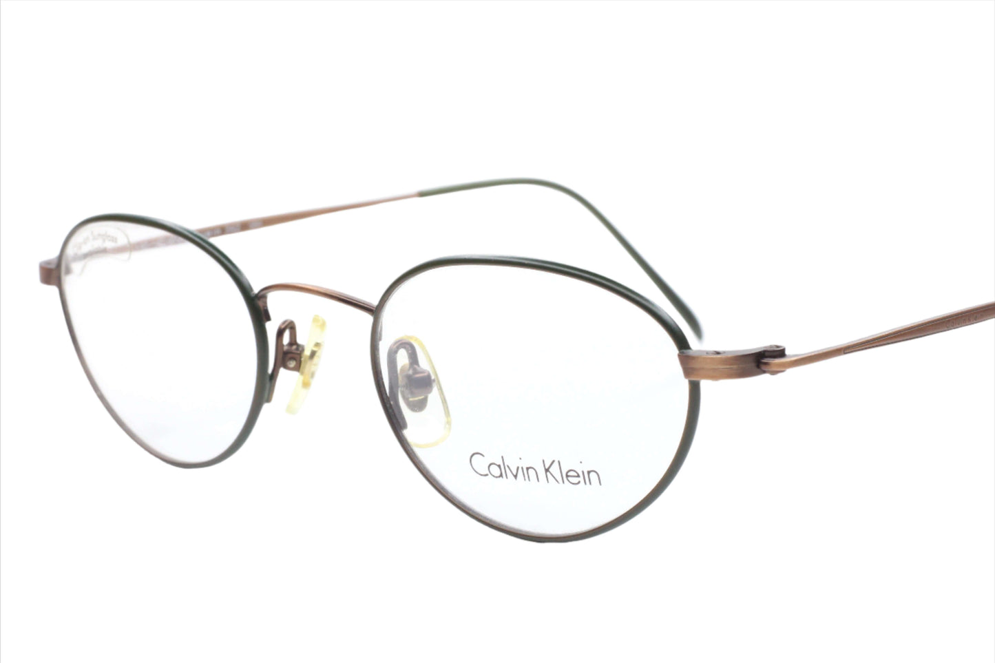 Calvin Klein 342 584 Antique Green Bronze Frame Japan Rare Eyeglasses Optical Frames ABC Optical Eyeglasses