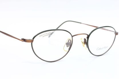 Calvin Klein 342 584 Antique Green Bronze Frame Japan Rare Eyeglasses Optical Frames ABC Optical Eyeglasses