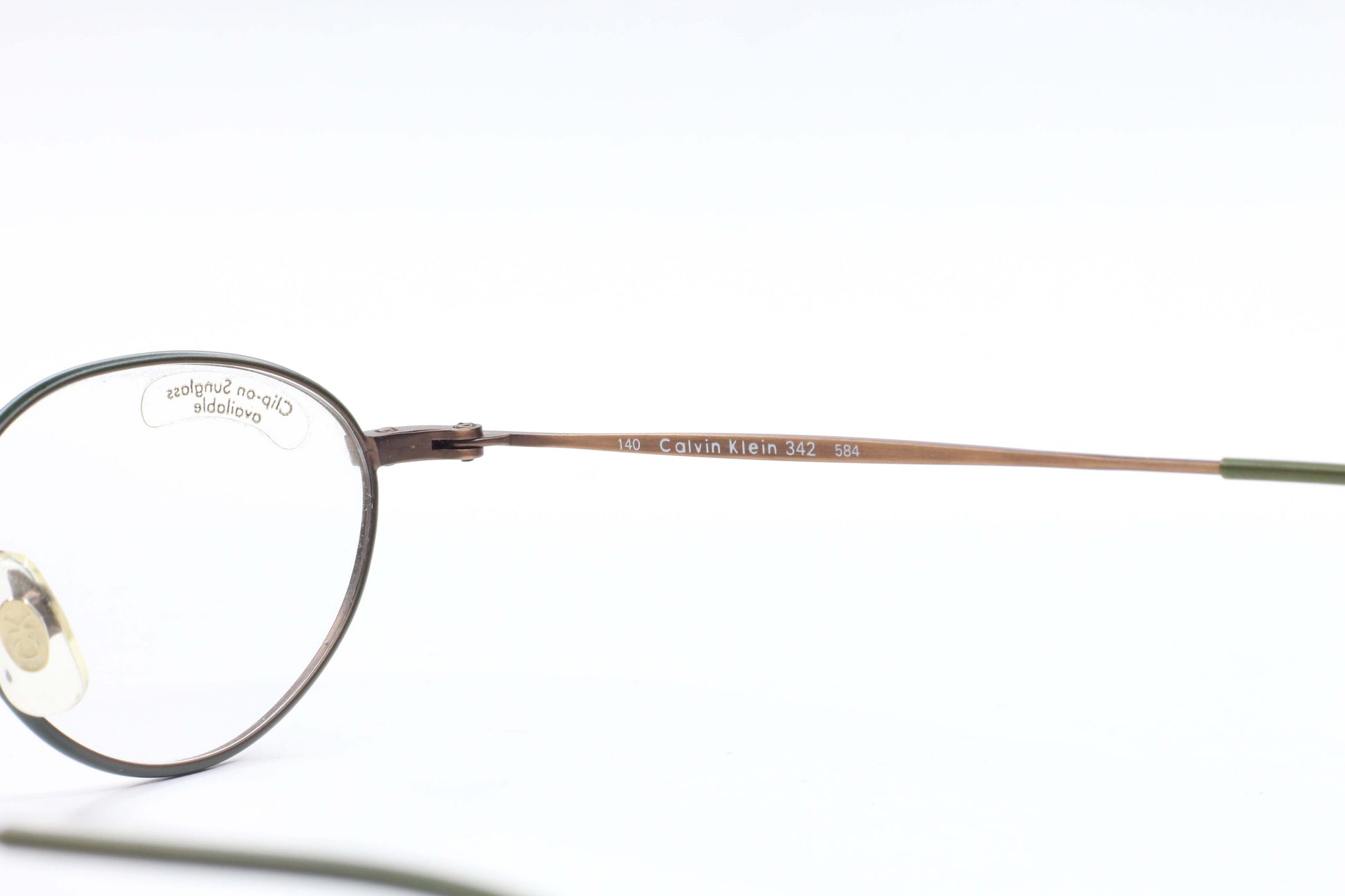 Calvin Klein 342 584 Antique Green Bronze Frame Japan Rare Eyeglasses Optical Frames ABC Optical Eyeglasses