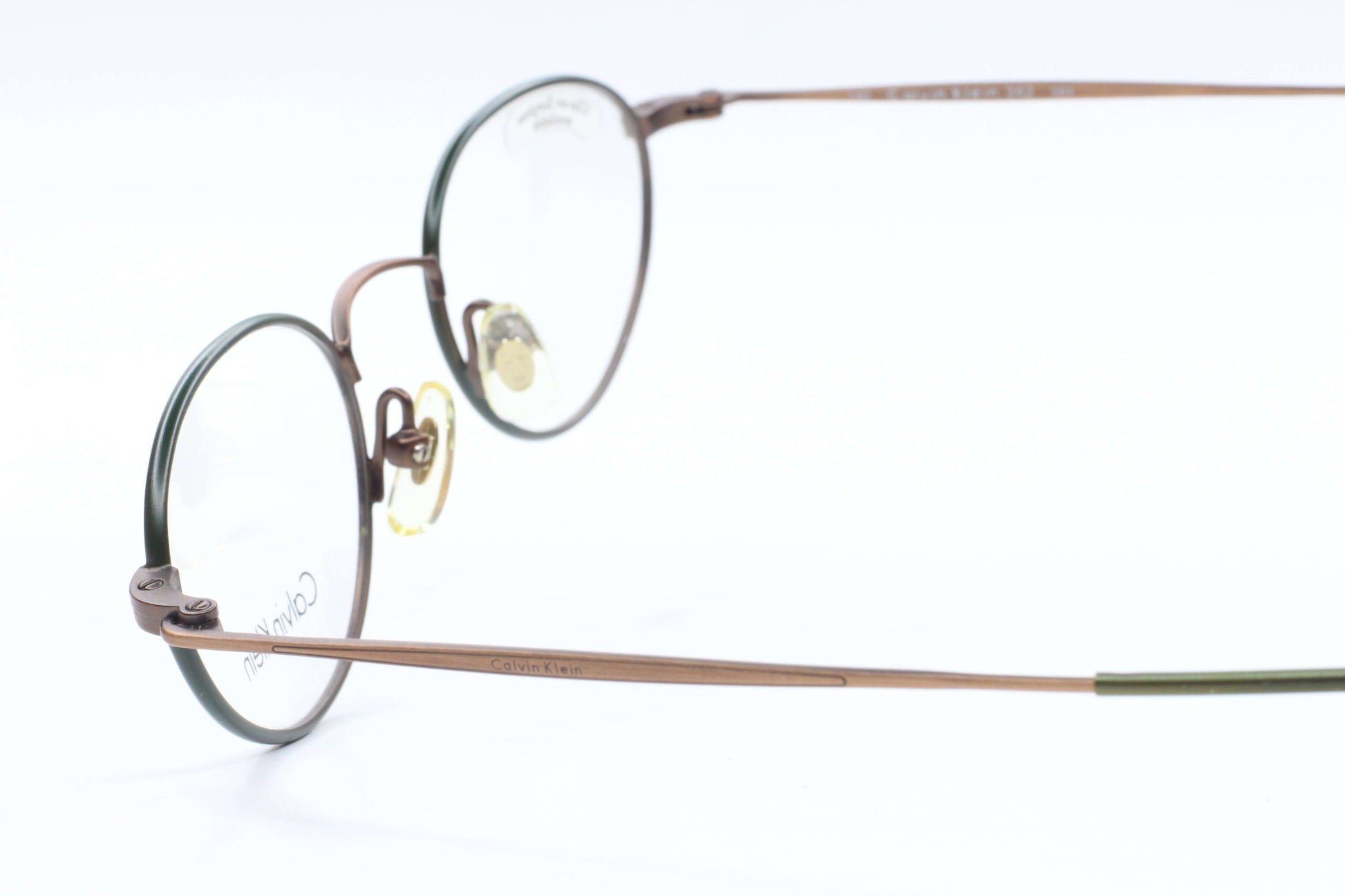 Calvin Klein 342 584 Antique Green Bronze Frame Japan Rare Eyeglasses Optical Frames ABC Optical Eyeglasses