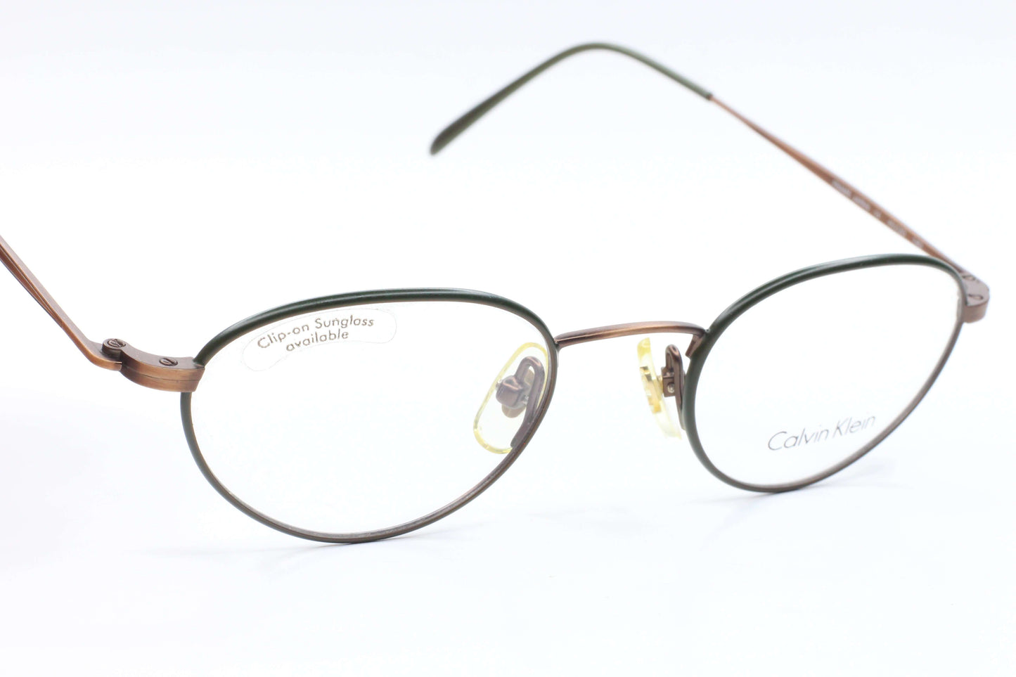 Calvin Klein 342 584 Antique Green Bronze Frame Japan Rare Eyeglasses Optical Frames ABC Optical Eyeglasses