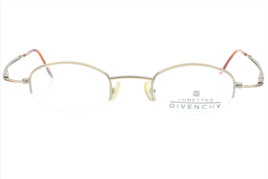 Givenchy 1096 003 Round Half Rim metal Vintage France Eyeglasses 44-24-140 Gold Metal Optical Frames ABC Optical Eyeglasses