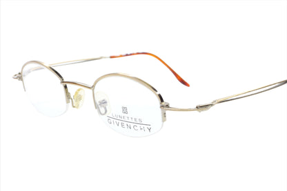 Givenchy 1096 003 Round Half Rim metal Vintage France Eyeglasses Optical Frames ABC Optical Eyeglasses