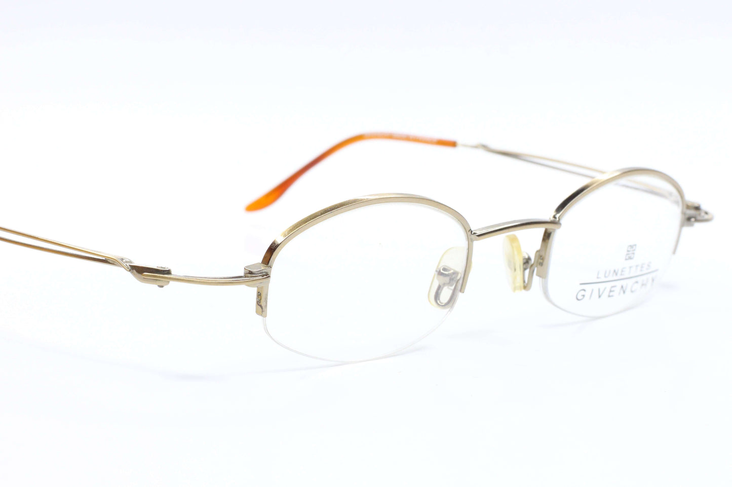 Givenchy 1096 003 Round Half Rim metal Vintage France Eyeglasses Optical Frames ABC Optical Eyeglasses