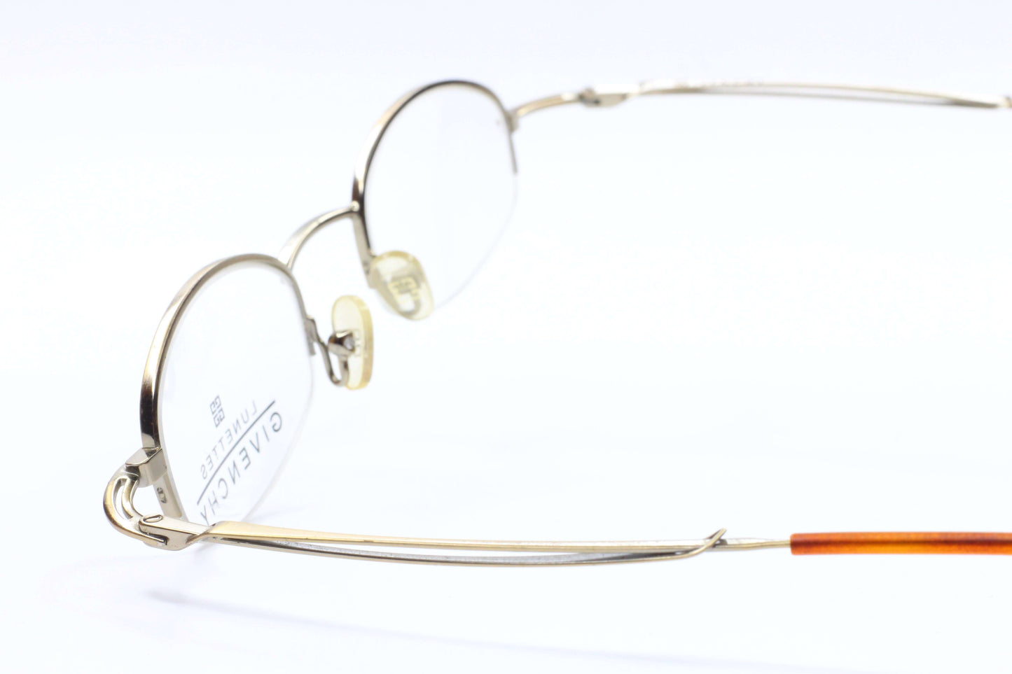 Givenchy 1096 003 Round Half Rim metal Vintage France Eyeglasses Optical Frames ABC Optical Eyeglasses