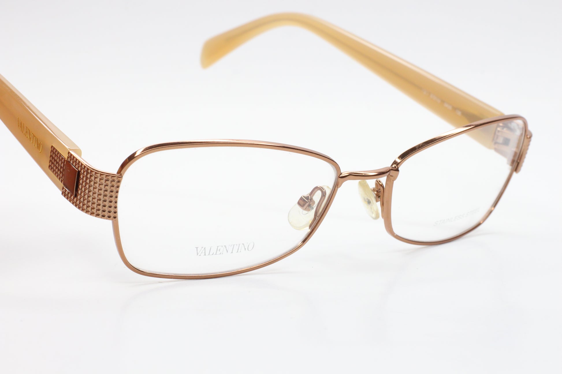 Valentino V5721/U 0A35 Bronze Beige Pearl Designer Italy Eyeglasses Optical Frames ABC Optical Eyeglasses