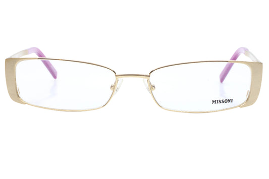 Missoni MI17101 Gold Purple Metal Sparkles Designer Italy Eyeglasses 53-16-140 Gold Metal Optical Frames ABC Optical Eyeglasses