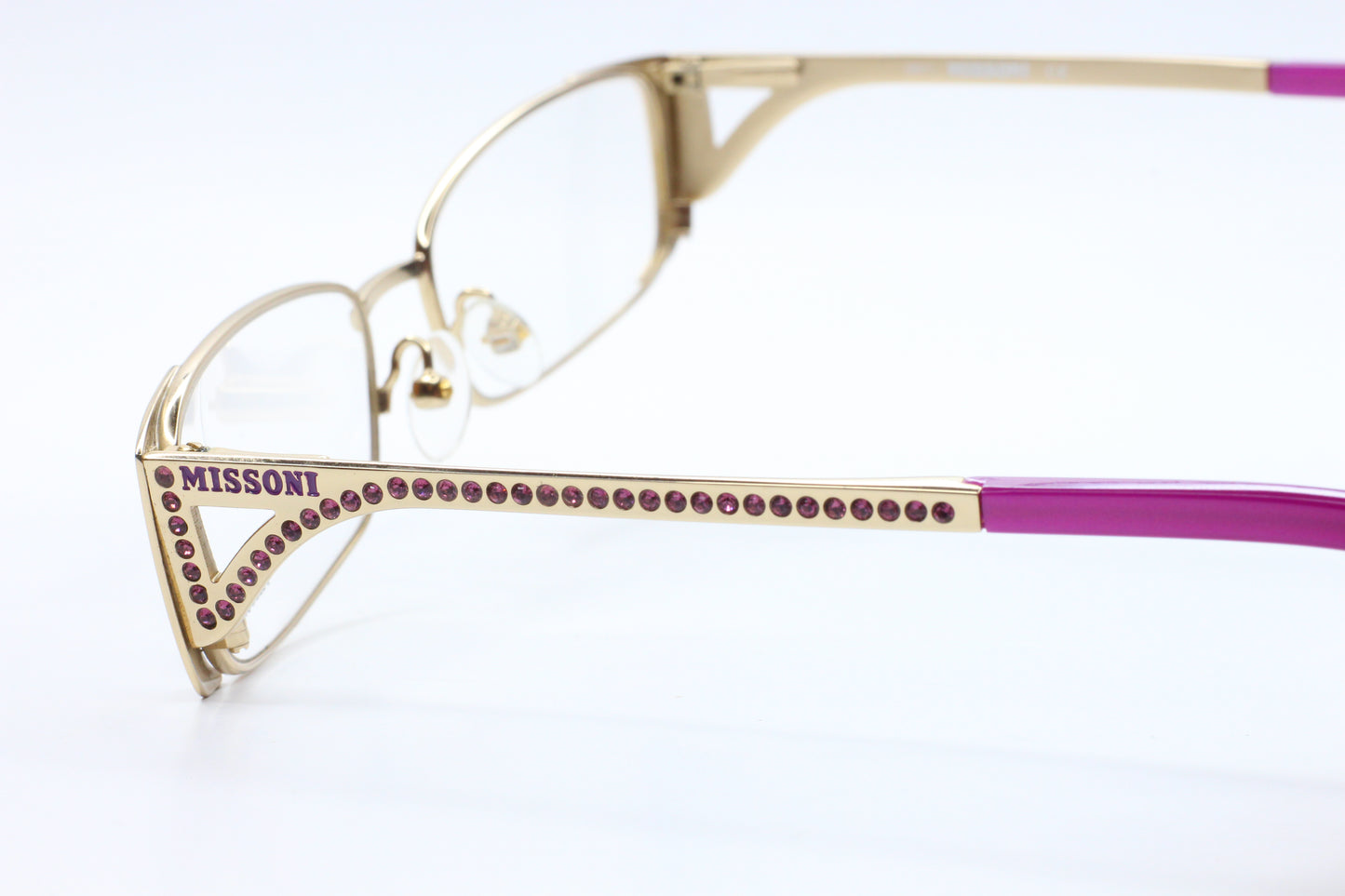 Missoni MI17101 Gold Purple Metal Sparkles Designer Italy Eyeglasses Optical Frames ABC Optical Eyeglasses