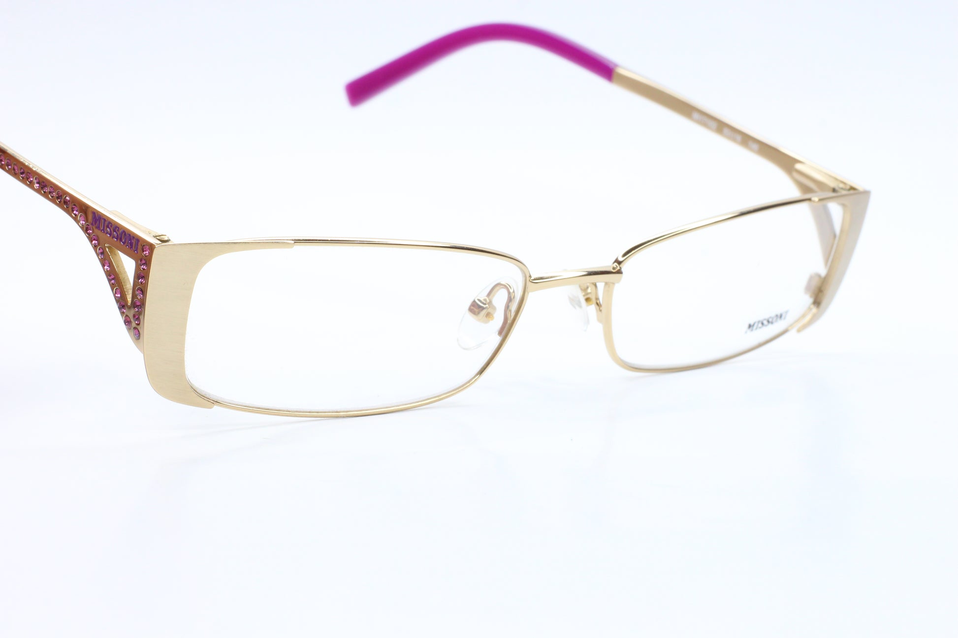 Missoni MI17101 Gold Purple Metal Sparkles Designer Italy Eyeglasses Optical Frames ABC Optical Eyeglasses