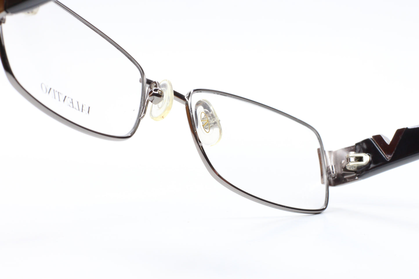 Valentino V2102R 060 Silver Glossy Black Italy Luxury Eyeglasses Optical Frames ABC Optical Eyeglasses