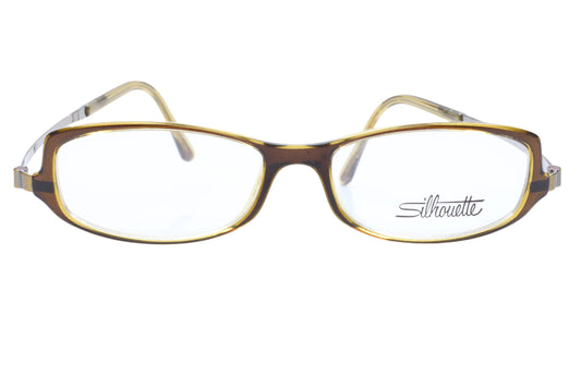 Silhouette SPX 1989 30 6052 Brown Rectangular Austria Eyeglasses 50-15-130 Brown Acetate Optical Frames ABC Optical Eyeglasses