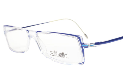 Silhouette SPX 2838 10 6075 Blue Crystal Clear Austria Eyeglasses Optical Frames ABC Optical Eyeglasses