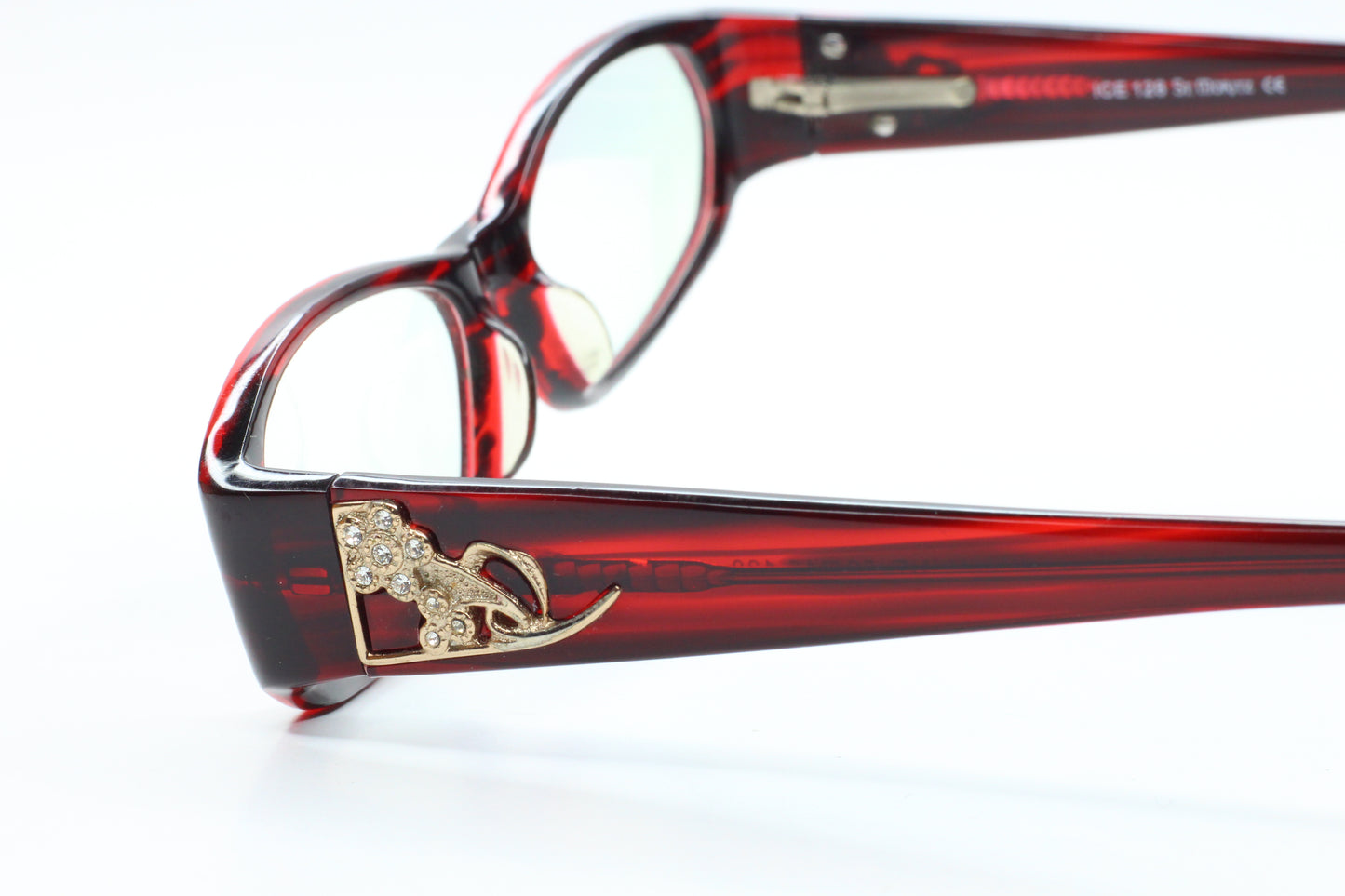 St. Moritz ICE Mod.128 Wine Red Marble SJ70 Women's Eyeglasses Optical Frames ABC Optical Eyeglasses