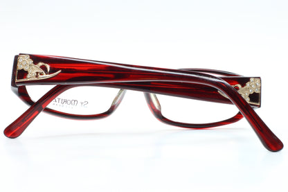 St. Moritz ICE Mod.128 Wine Red Marble SJ70 Women's Eyeglasses Optical Frames ABC Optical Eyeglasses