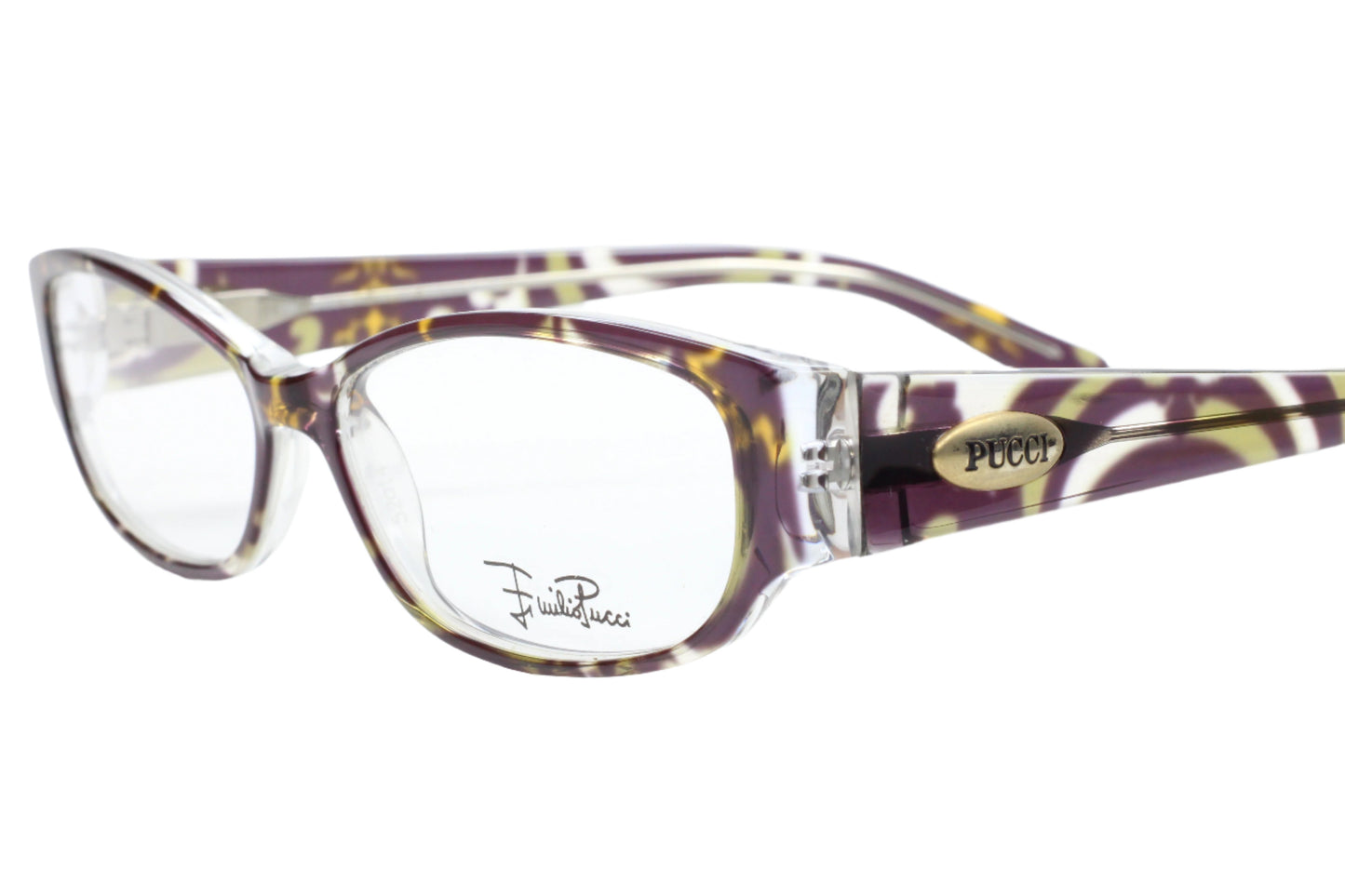 PUCCI EP2638 970 Crystal/Multi Full Rim Acetate Italy Eyeglasses Optical Frames ABC Optical Eyeglasses