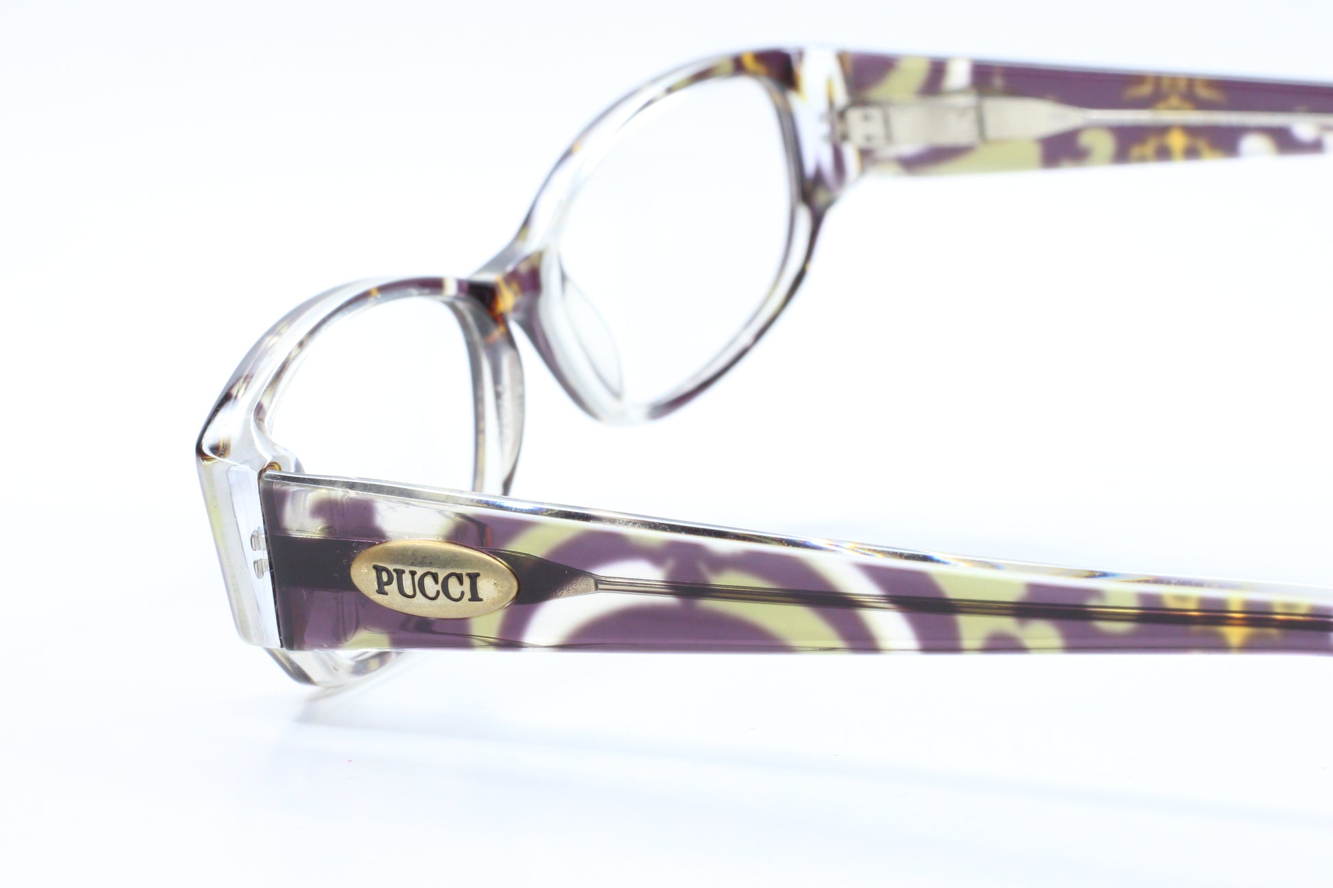 PUCCI EP2638 970 Crystal/Multi Full Rim Acetate Italy Eyeglasses Optical Frames ABC Optical Eyeglasses