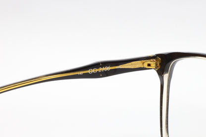 Gucci GG2106 46B Snake Skin Crystal Clear Black Gold Vintage Eyeglasses Optical Frames ABC Optical Eyeglasses