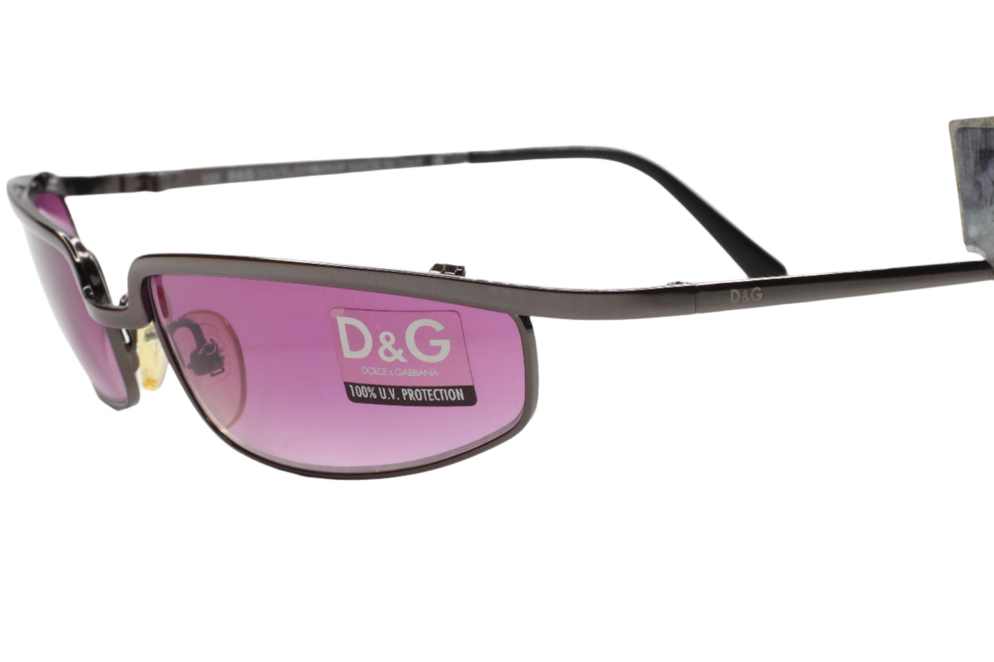 Dolce & Gabbana DG2081 731 Gunmetal Purple Luxury Italy Sunglasses