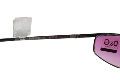 Dolce & Gabbana DG2081 731 Gunmetal Purple Luxury Italy Sunglasses