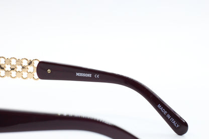 MISSONI MI17501 Black Glossy Shinny Gold Fashion Italy Eyeglasses Optical Frames ABC Optical Eyeglasses