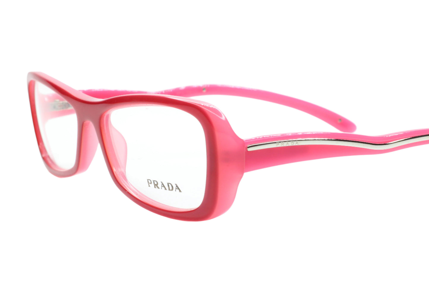 Prada VPR22L 3BB-1O1 Burgundy Pink Acetate Designer Italy Eyeglasses Optical Frames ABC Optical Eyeglasses