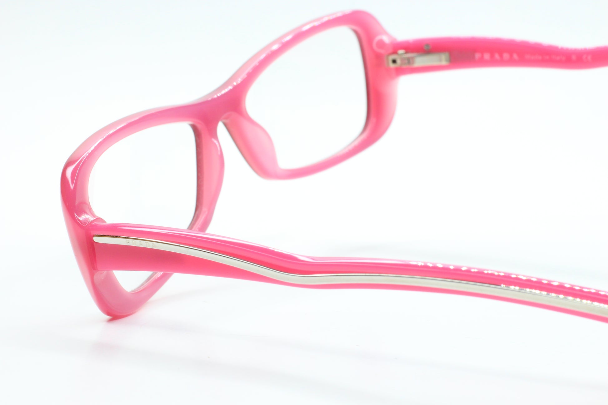 Prada VPR22L 3BB-1O1 Burgundy Pink Acetate Designer Italy Eyeglasses Optical Frames ABC Optical Eyeglasses