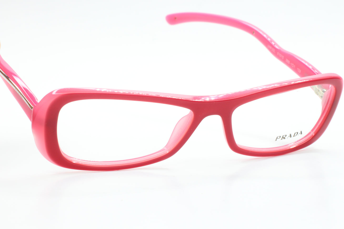 Prada VPR22L 3BB-1O1 Burgundy Pink Acetate Designer Italy Eyeglasses Optical Frames ABC Optical Eyeglasses