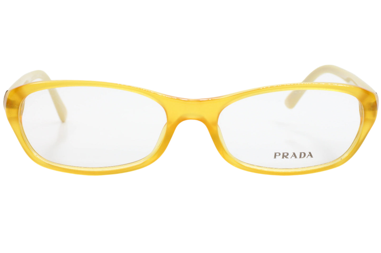 Prada VPR17M AA1-1O1 Amber Beige Designer Italy Eyeglasses 52mm 52-16-135 Amber Beige Acetate Optical Frames ABC Optical Eyeglasses