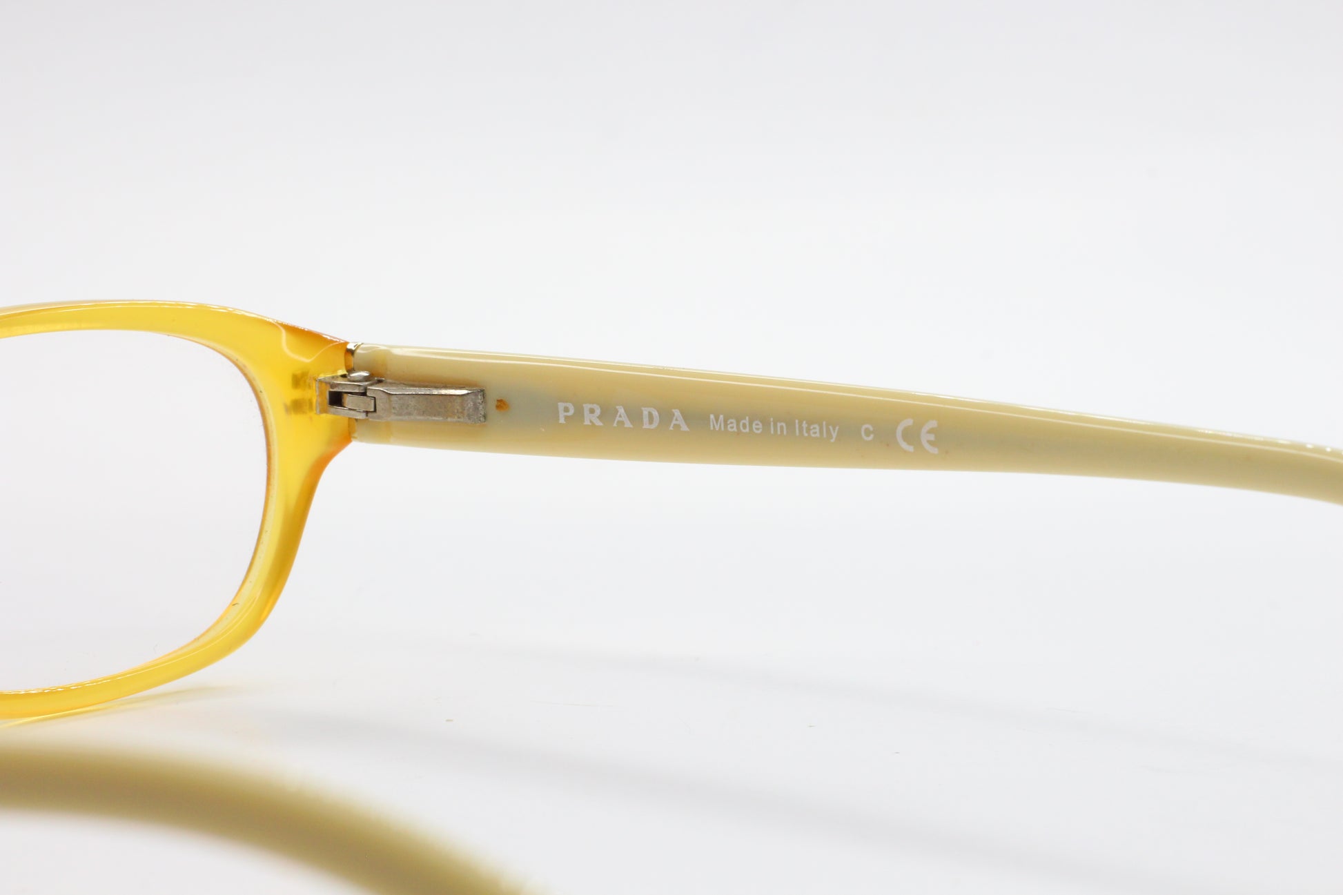 Prada VPR17M AA1-1O1 Amber Beige Designer Italy Eyeglasses 52mm Optical Frames ABC Optical Eyeglasses