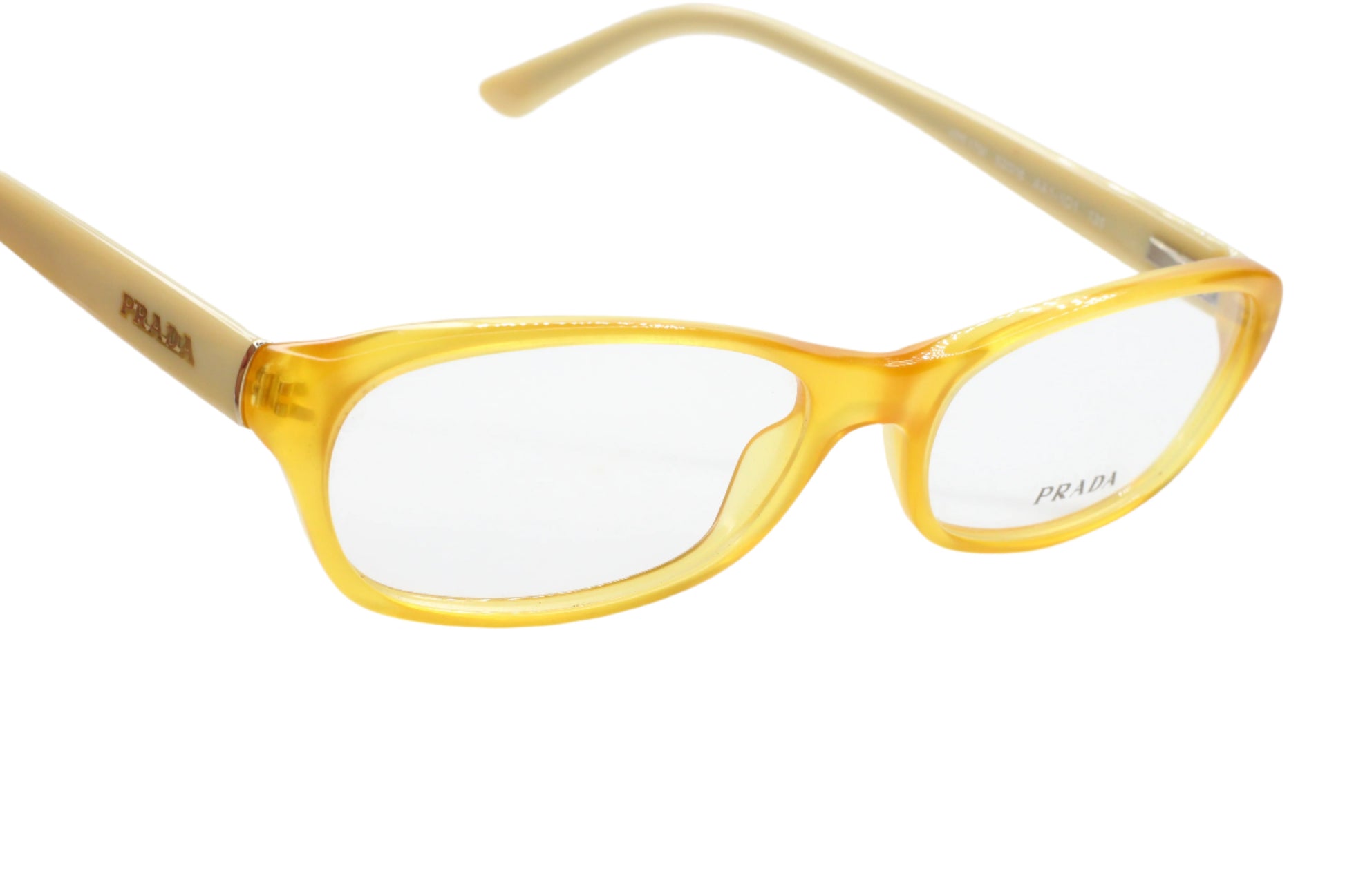 Prada VPR17M AA1-1O1 Amber Beige Designer Italy Eyeglasses 52mm Optical Frames ABC Optical Eyeglasses